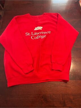 St. Lawrence College Red Crewneck Sweatshirt